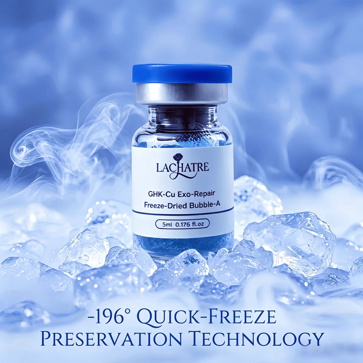 LACHATRE Bubble-A Booster GHK-Cu copper peptide serum for mature skin