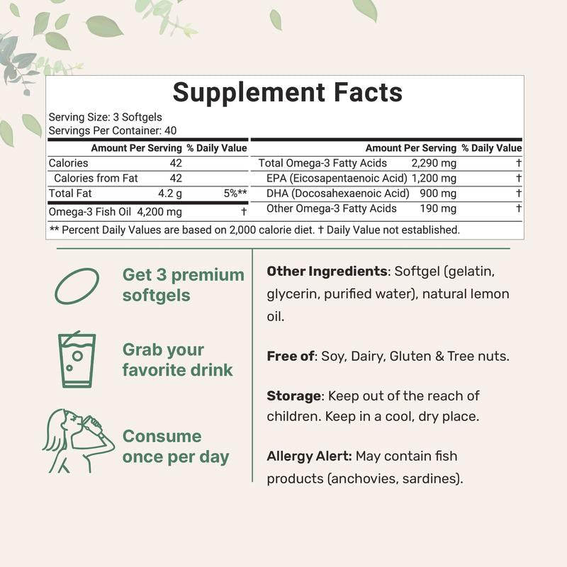 Omega-3 Fish Oil + EPA & DHA Complex VIP