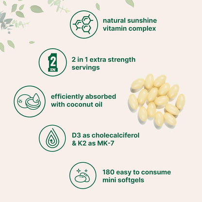 Vitamin D3 + K2 | Virgin Coconut Oil VIP