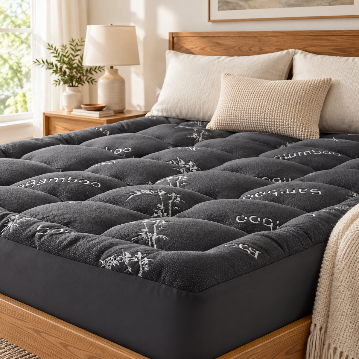 BEDLORE Bamboo-Blend Pillowtop Mattress Topper